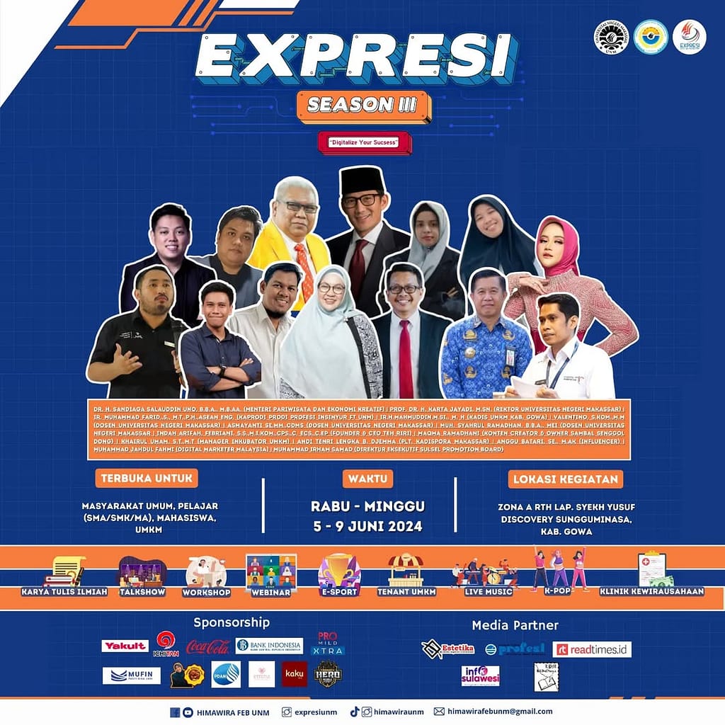 EXPRESI Season 3 UNM Expo Edupreneurship 2024 Poster