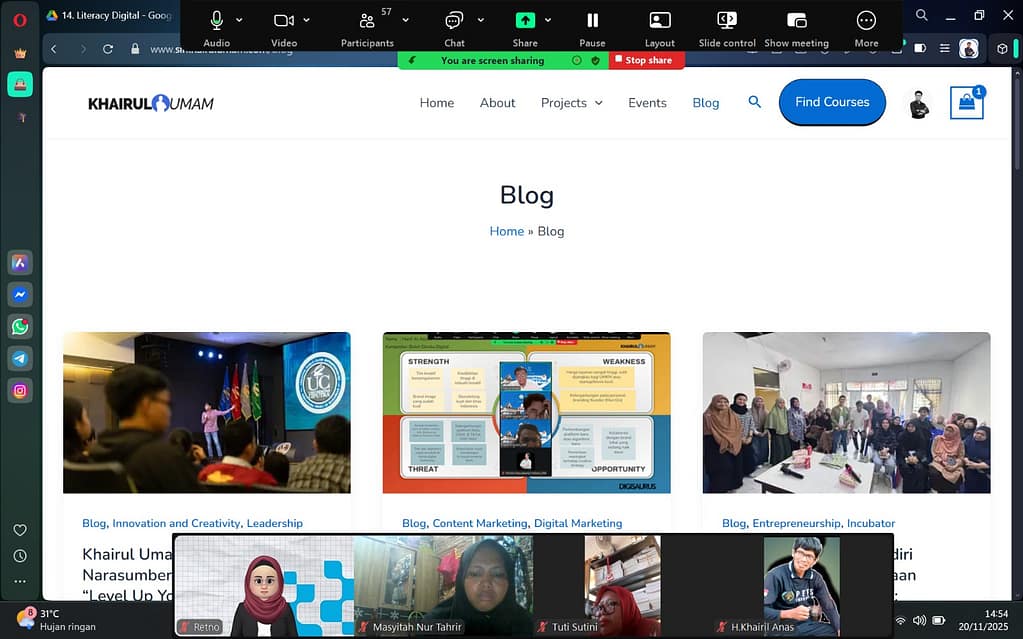 Foto Pelatihan Literasi Digital Komdigi RI: “Cakap Digital, Cerdas Bermedia”