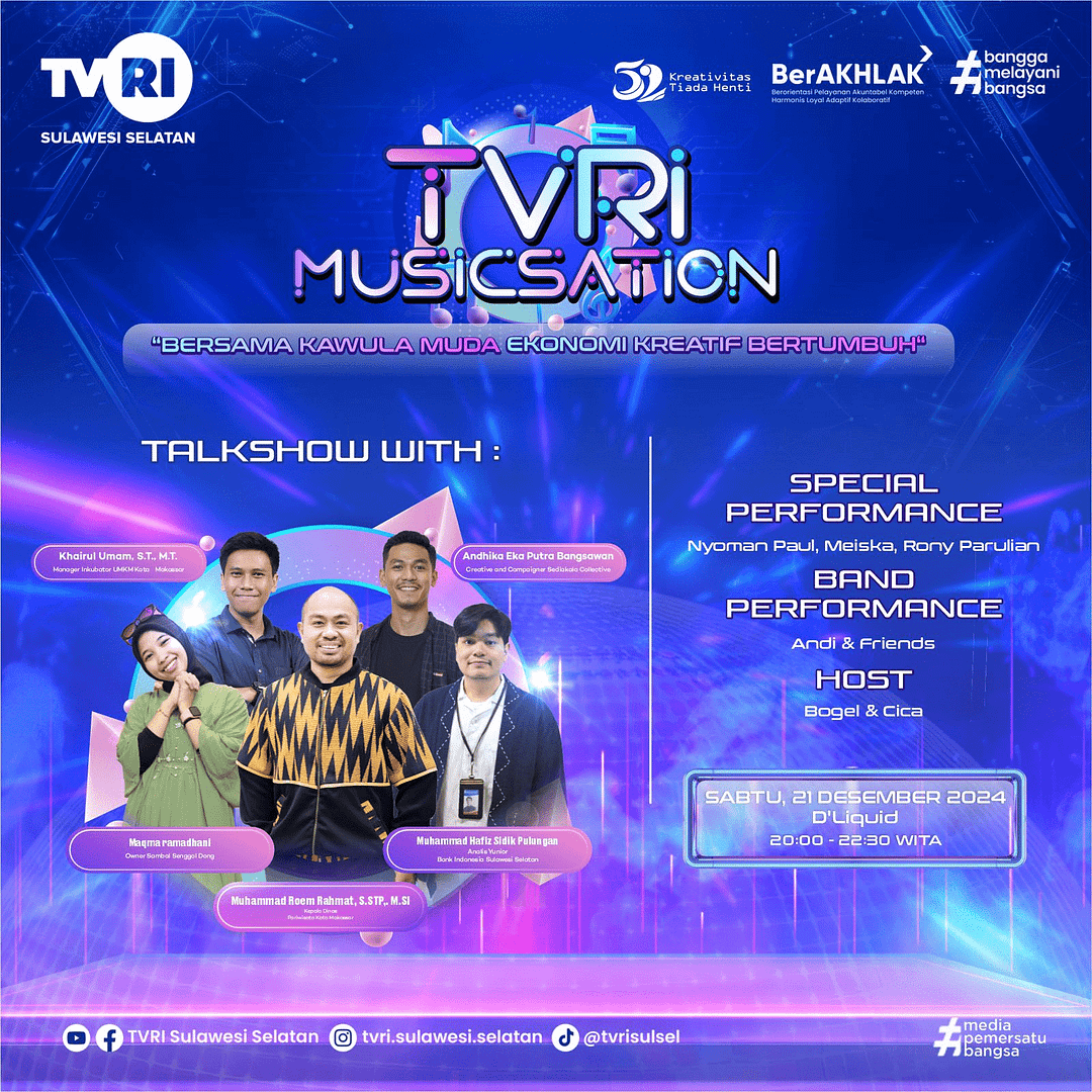 Poster Talkshow TVRI : Kawula Muda & Ekonomi Kreatif