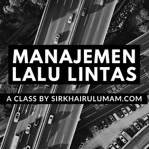 Pemandangan dari udara jalan raya dan persimpangan yang menggambarkan manajemen lalu lintas.