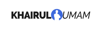 SirKhairulUmam.com logo: Khairul Umam's name with silhouette at the center, representing his identity and expertise.