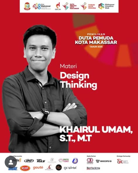 Poster Khairul Umam Narasumber Duta Pemuda Makassar 2025