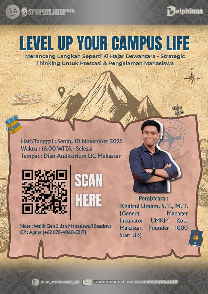 Poster Khairul Umam dalam Kegiatan Levelup Your Campus Life Universitas Ciputra