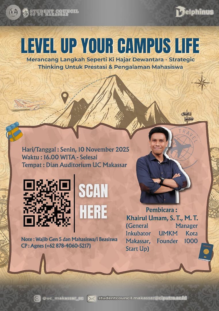 Poster Khairul Umam dalam Kegiatan Levelup Your Campus Life Universitas Ciputra