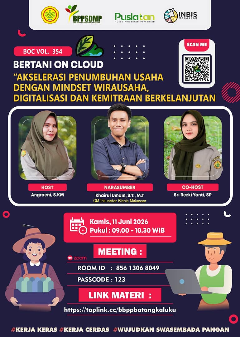 POSTER LIVE FROM BBPP BATANGKALUKU: BERTANI ON CLOUD VOL. 354