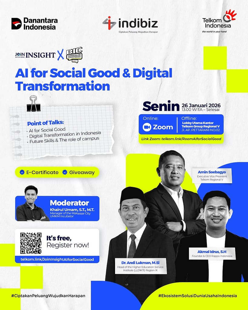 Poster JOIN INSIGHT x BIC 2025: AI for Social Good & Digital Transformation