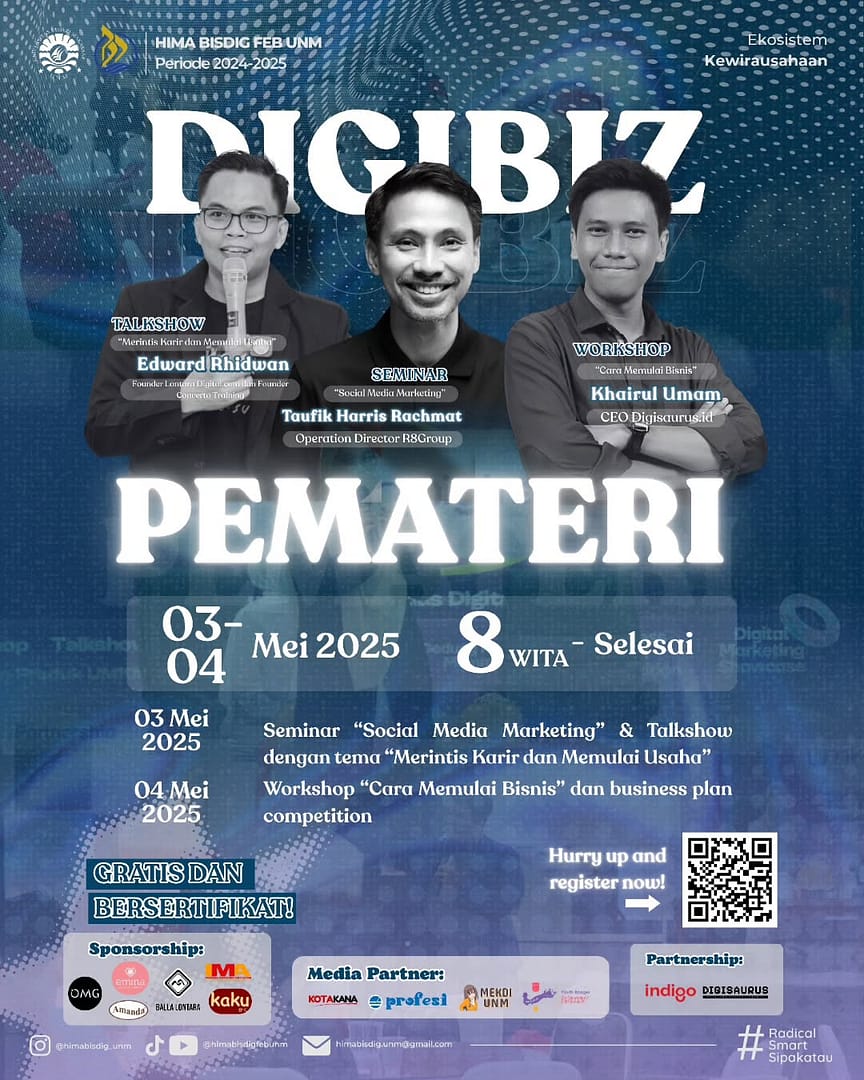 Digibiz Makassar 2025 by Bisdig UNM Poster